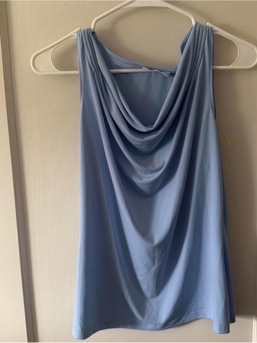 Calvin Klein Draped Strapless Light Blue Dress